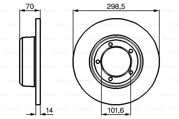Disc frana punte fata (0986478827 BOSCH) LAND ROVER