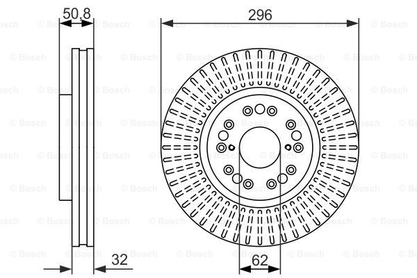 Disc frana punte fata (0986479485 BOSCH) LEXUS,TOYOTA