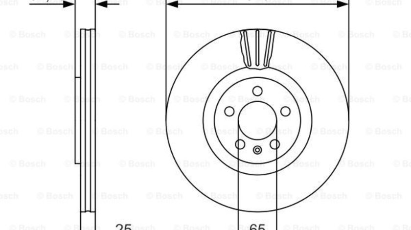 Disc frana punte fata (0986479642 BOSCH) AUDI,SEAT,VW