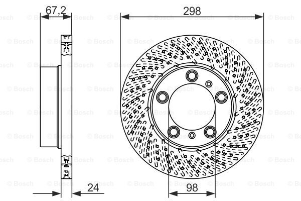 Disc frana punte fata (0986479675 BOSCH) PORSCHE