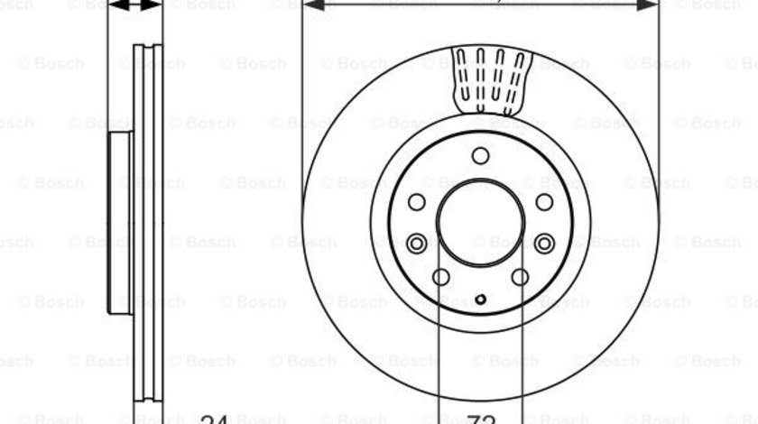 Disc frana punte fata (0986479700 BOSCH) MAZDA