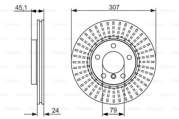 Disc frana punte fata (0986479726 BOSCH) MINI