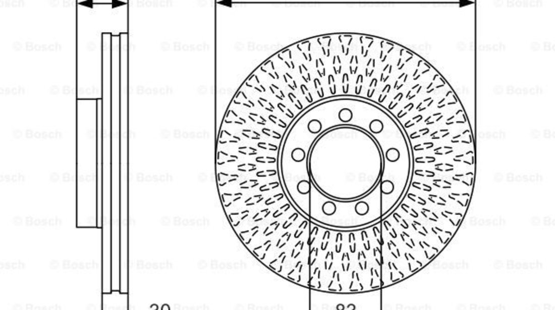 Disc frana punte fata (0986479A23 BOSCH) IVECO