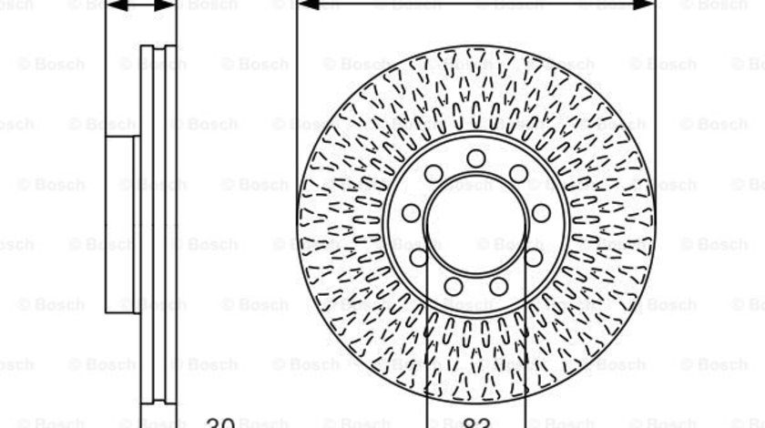 Disc frana punte fata (0986479A23 BOSCH) IVECO