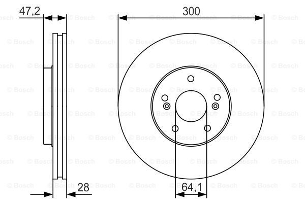 Disc frana punte fata (0986479R47 BOSCH) HONDA
