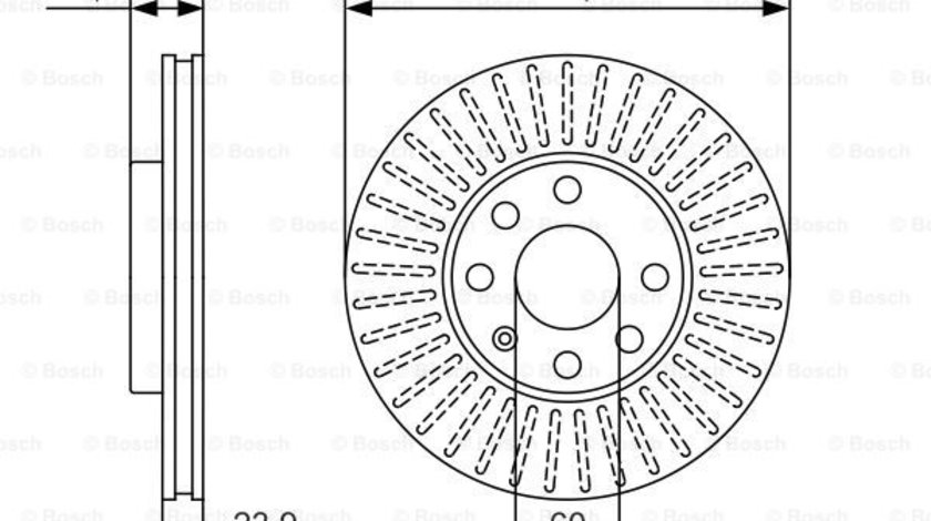 Disc frana punte fata (0986479R76 BOSCH) OPEL,VAUXHALL