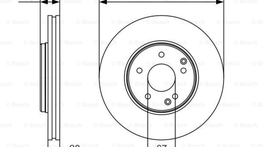 Disc frana punte fata (0986479R79 BOSCH) CHRYSLER,MERCEDES-BENZ