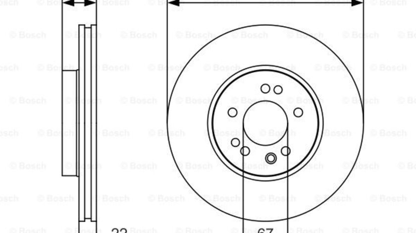 Disc frana punte fata (0986479S15 BOSCH) MERCEDES-BENZ