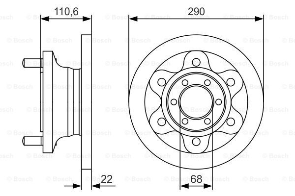 Disc frana punte fata (0986479S95 BOSCH) IVECO