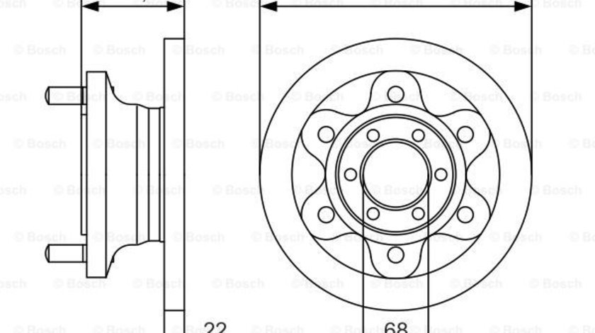 Disc frana punte fata (0986479S95 BOSCH) IVECO