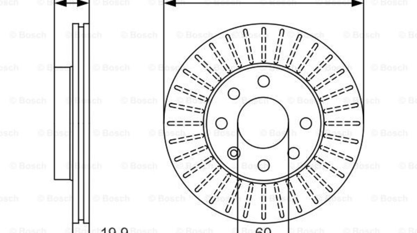 Disc frana punte fata (0986479S98 BOSCH) BEDFORD,CHEVROLET,DAEWOO,OPEL,VAUXHALL,ZAZ