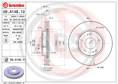 Disc frana punte fata (09A14811 ABS) MITSUBISHI,MITSUBISHI (SOUEAST)