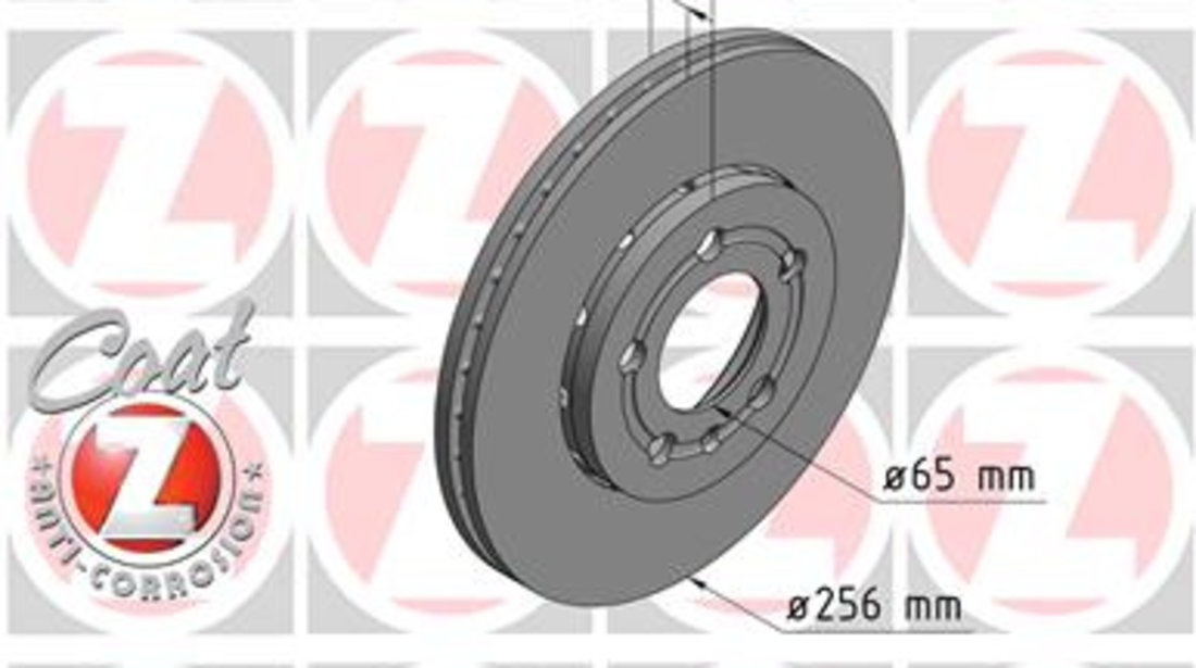 Disc frana punte fata (100123320 ZIMMERMANN) AUDI,SEAT,SKODA,SKODA (SVW),STREETSCOOTER,VW,VW (FAW),VW (SVW)