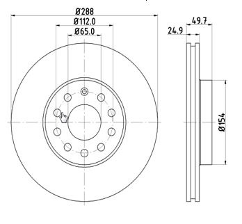Disc frana punte fata (12108508 MTR) AUDI,CUPRA,SEAT,SKODA,VW