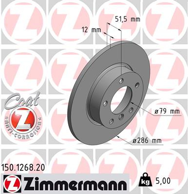 Disc frana punte fata (150126820 ZIMMERMANN) BMW