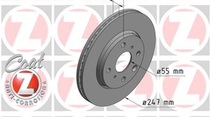 Disc frana punte fata (180302120 ZIMMERMANN) Citroen,JAC,PEUGEOT,TOYOTA