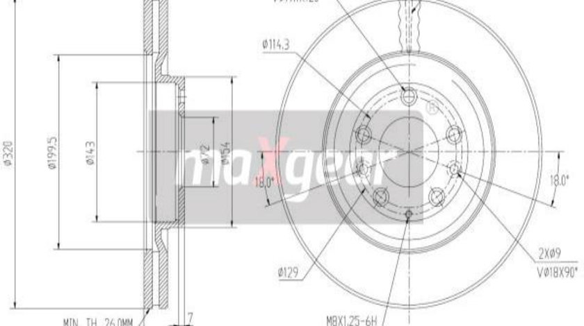 Disc frana punte fata (192247 MAXGEAR) FORD USA,MAZDA