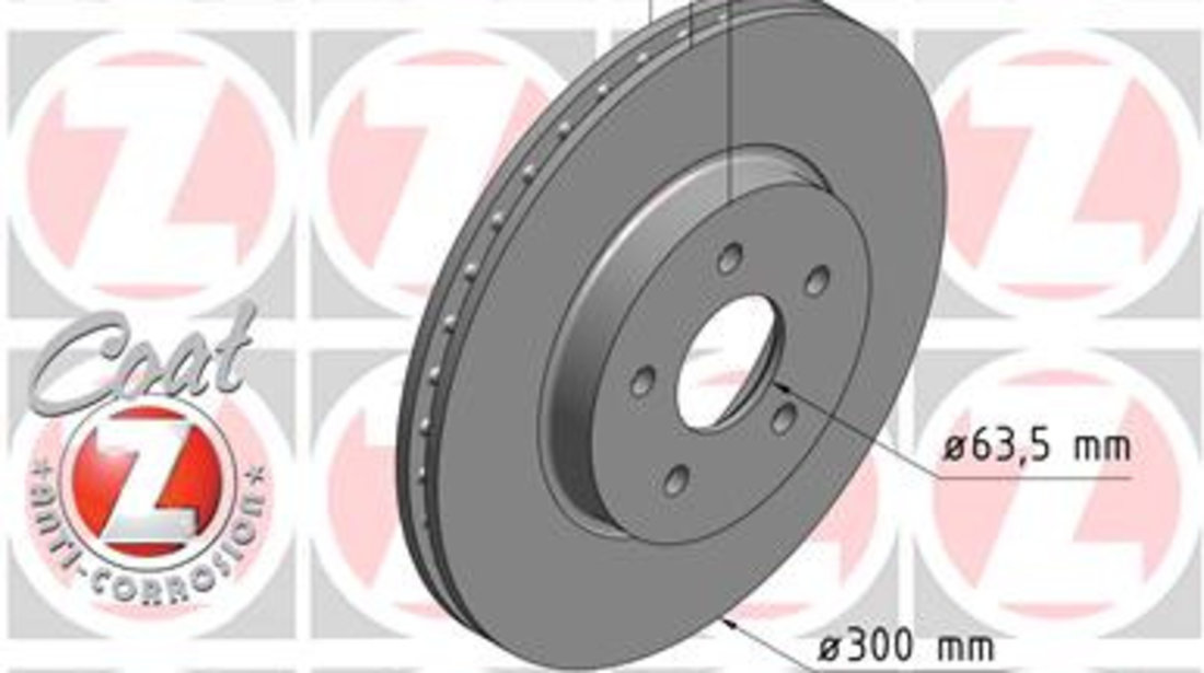 Disc frana punte fata (250134420 ZIMMERMANN) FORD,JAGUAR