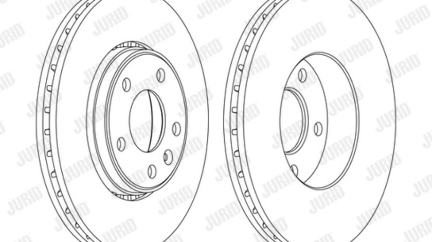 Disc frana punte fata (562241JC1 JURID) NISSAN,OPEL,RENAULT,VAUXHALL