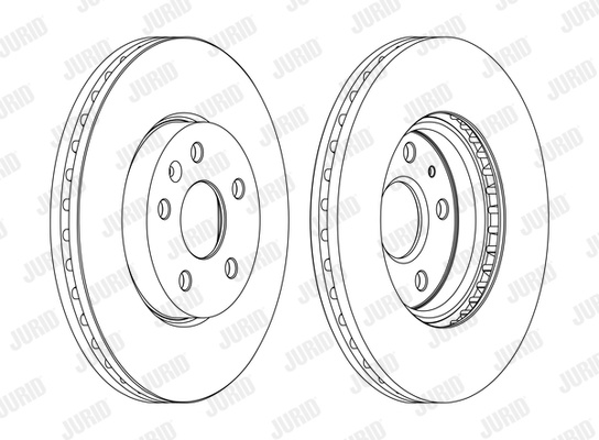 Disc frana punte fata (562462JC1 JURID) CHEVROLET,OPEL,SAAB,VAUXHALL