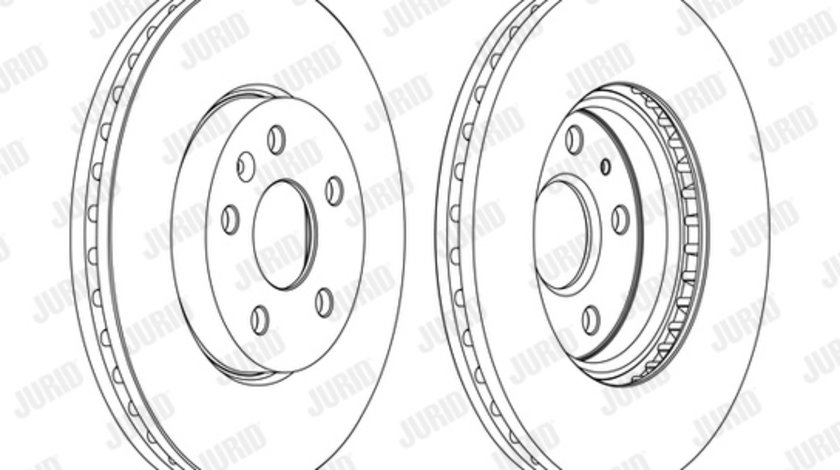 Disc frana punte fata (562462JC1 JURID) CHEVROLET,OPEL,SAAB,VAUXHALL