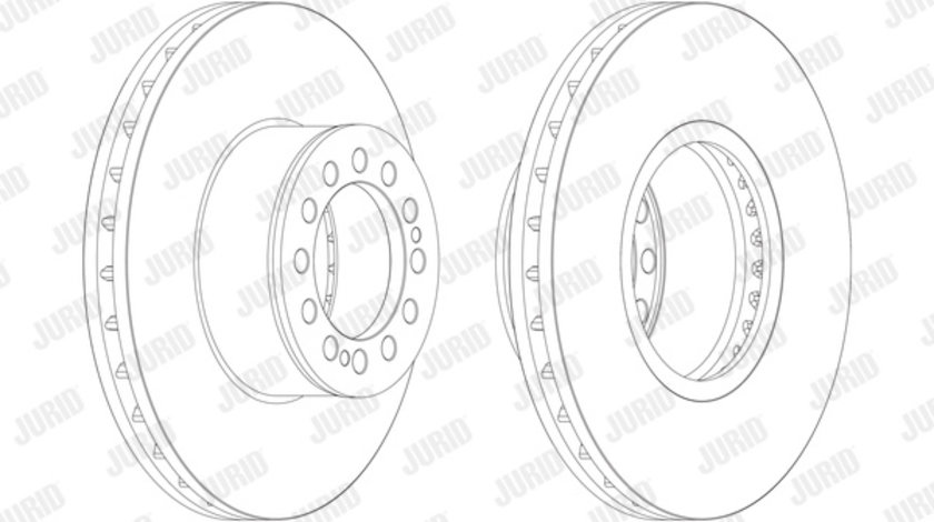 Disc frana punte fata (567408J JURID) ERF,MAN,OPTARE