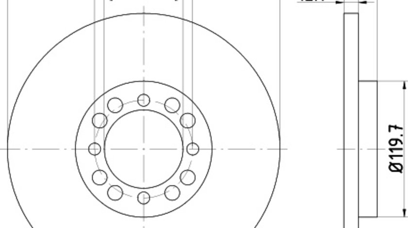 Disc frana punte fata (92031000 TEXTAR) VOLVO