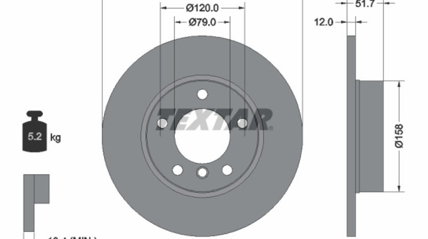 Disc frana punte fata (92055503 TEXTAR) BMW