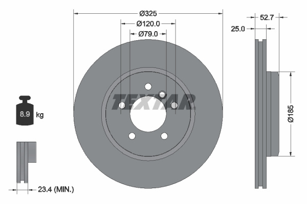 Disc frana punte fata (92106905 TEXTAR) BMW