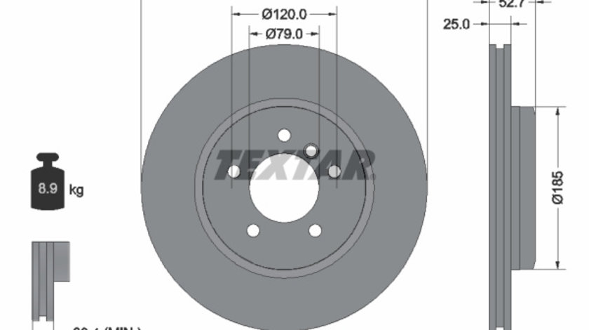 Disc frana punte fata (92106905 TEXTAR) BMW