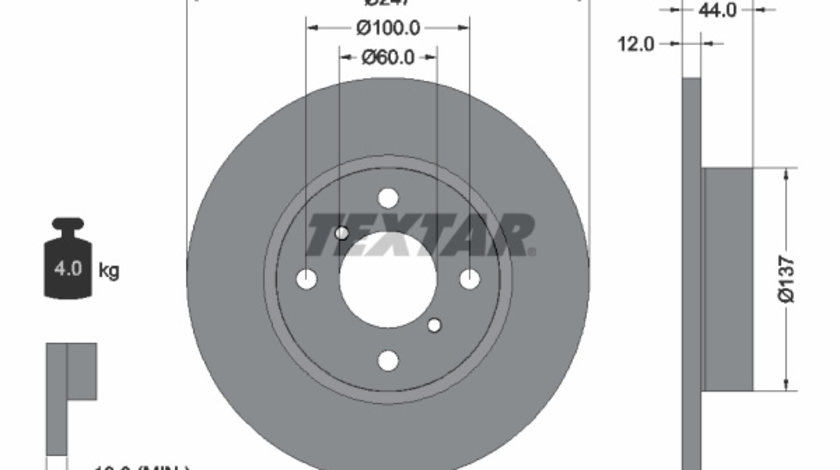 Disc frana punte fata (92110803 TEXTAR) OPEL,SUZUKI,VAUXHALL