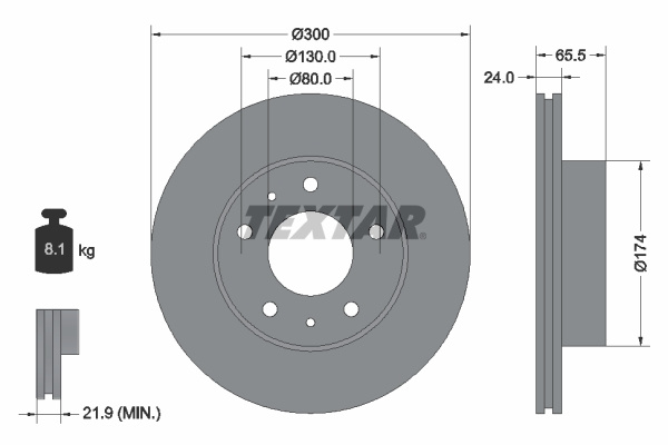 Disc frana punte fata (92116703 TEXTAR) Citroen,FIAT,OPEL,PEUGEOT,VAUXHALL