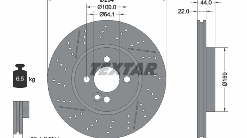 Disc frana punte fata (92196703 TEXTAR) MINI