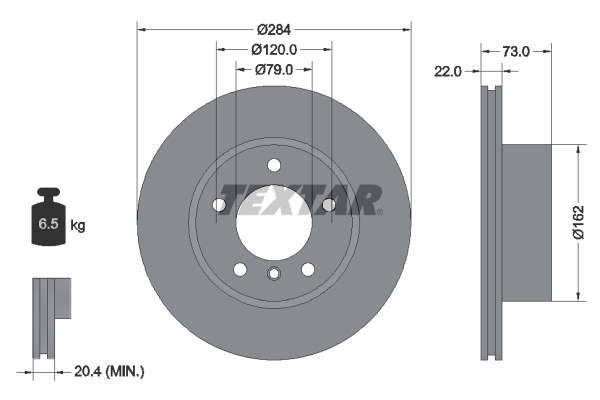 Disc frana punte fata (92238403 TEXTAR) BMW