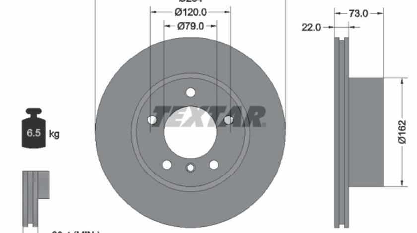 Disc frana punte fata (92238403 TEXTAR) BMW