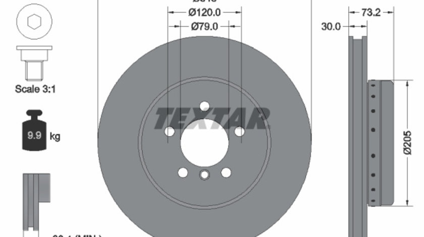 Disc frana punte fata (92266825 TEXTAR) BMW