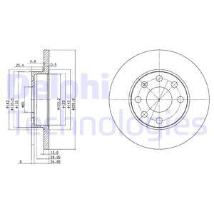 Disc frana punte fata (BG2148 DELPHI) CHEVROLET,OPEL,VAUXHALL