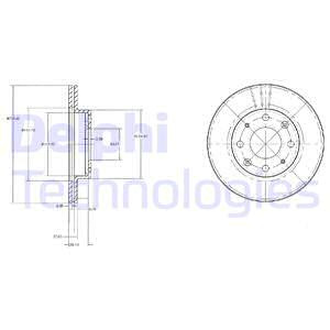 Disc frana punte fata (BG2451 DELPHI) HONDA,ROVER