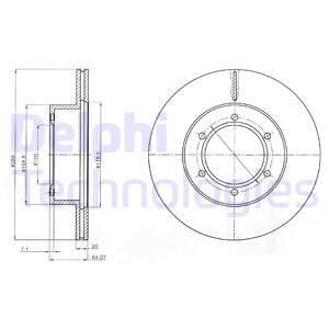 Disc frana punte fata (BG2495 DELPHI) TOYOTA