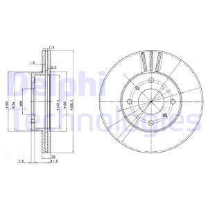 Disc frana punte fata (BG2567 DELPHI) INFINITI,NISSAN