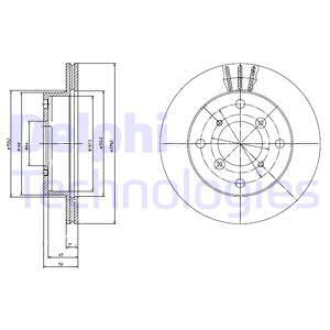 Disc frana punte fata (BG2645 DELPHI) SUBARU,SUZUKI