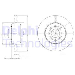 Disc frana punte fata (BG2759 DELPHI) HONDA,LOTUS,MG,ROVER