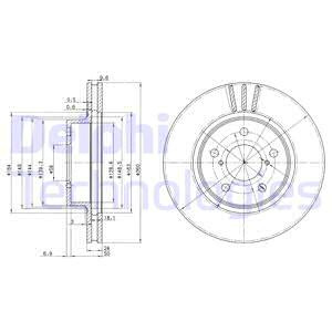 Disc frana punte fata (BG2767 DELPHI) SUBARU