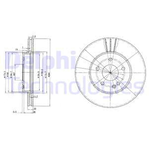 Disc frana punte fata (BG2768 DELPHI) MERCEDES-BENZ