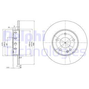 Disc frana punte fata (BG2769 DELPHI) MERCEDES-BENZ