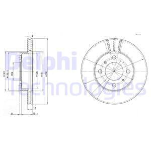 Disc frana punte fata (BG2810 DELPHI) MITSUBISHI,PROTON