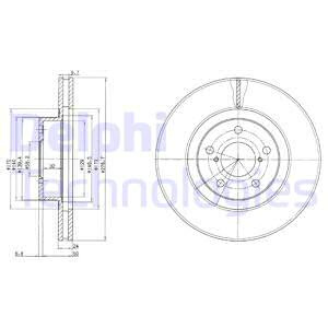 Disc frana punte fata (BG2827C DELPHI) SUBARU