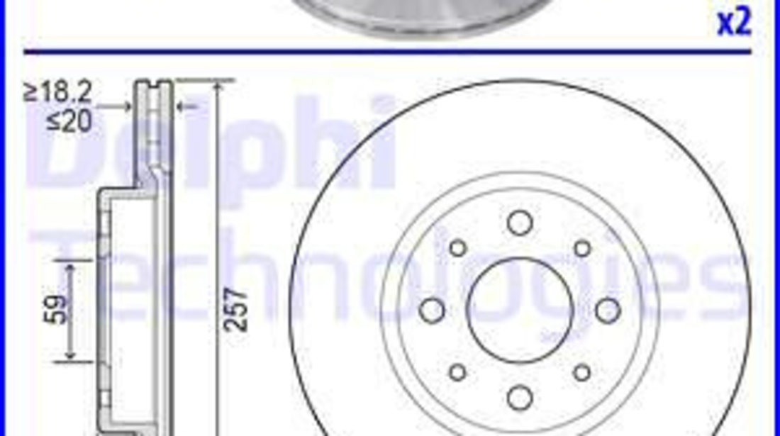 Disc frana punte fata (BG2830 DELPHI) ALFA ROMEO,FIAT,LANCIA