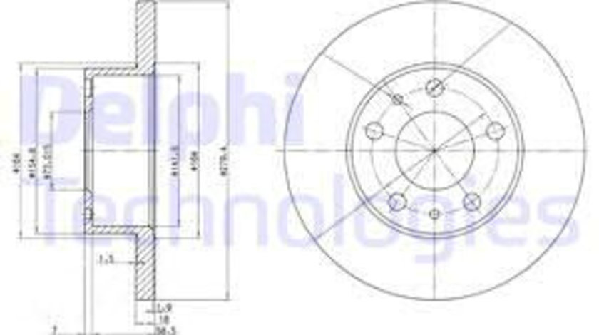 Disc frana punte fata (BG2845 DELPHI) Citroen,FIAT,PEUGEOT