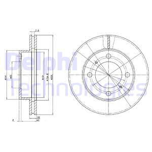 Disc frana punte fata (BG2891 DELPHI) TOYOTA